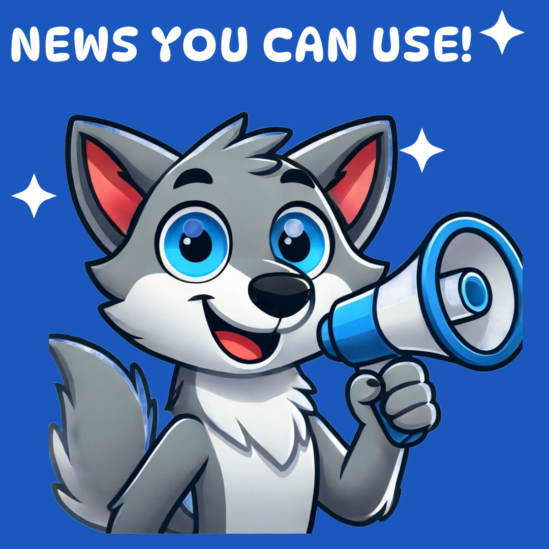 Wolf with megafone News you can use