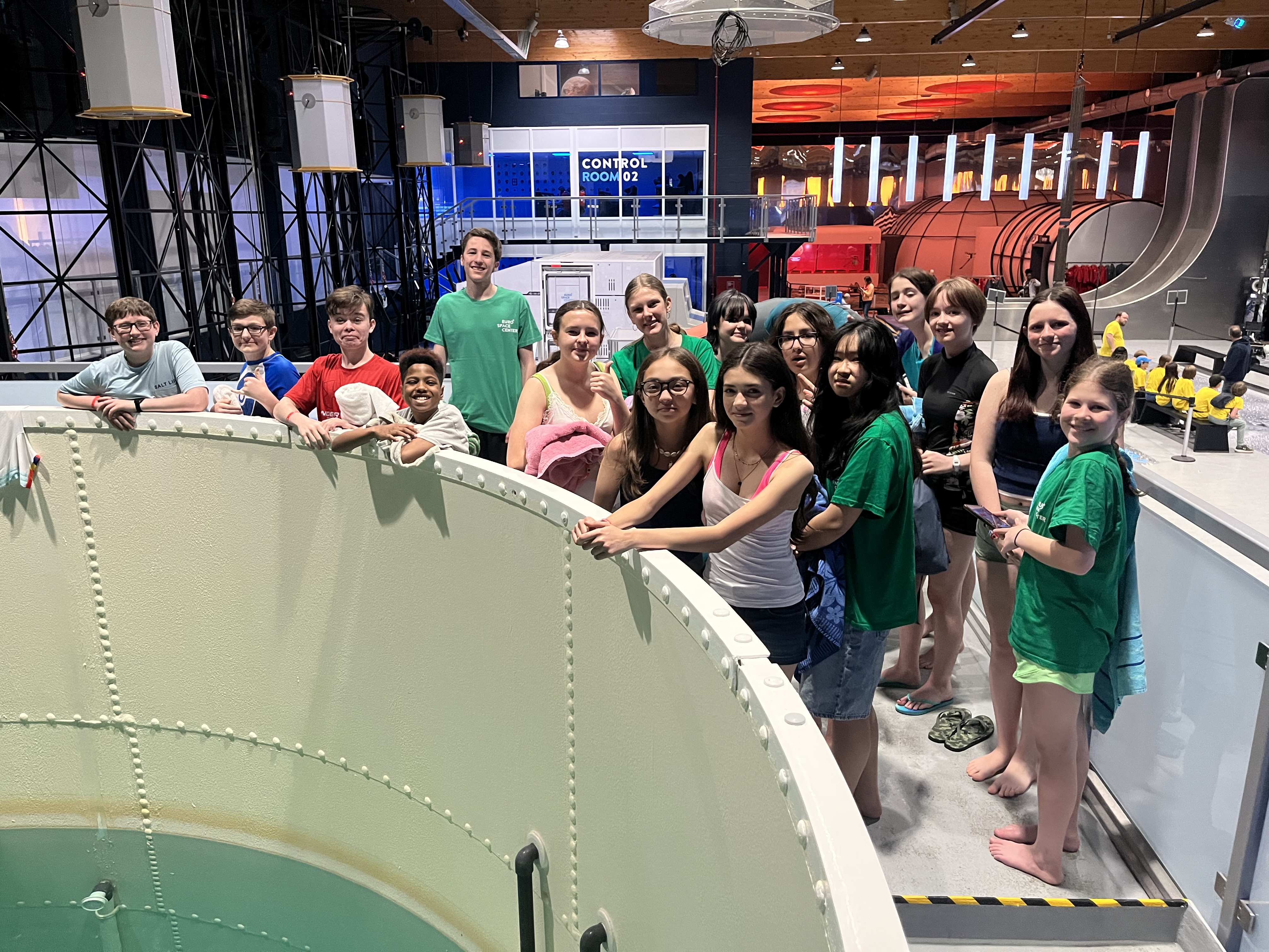 students participating in space camp activities