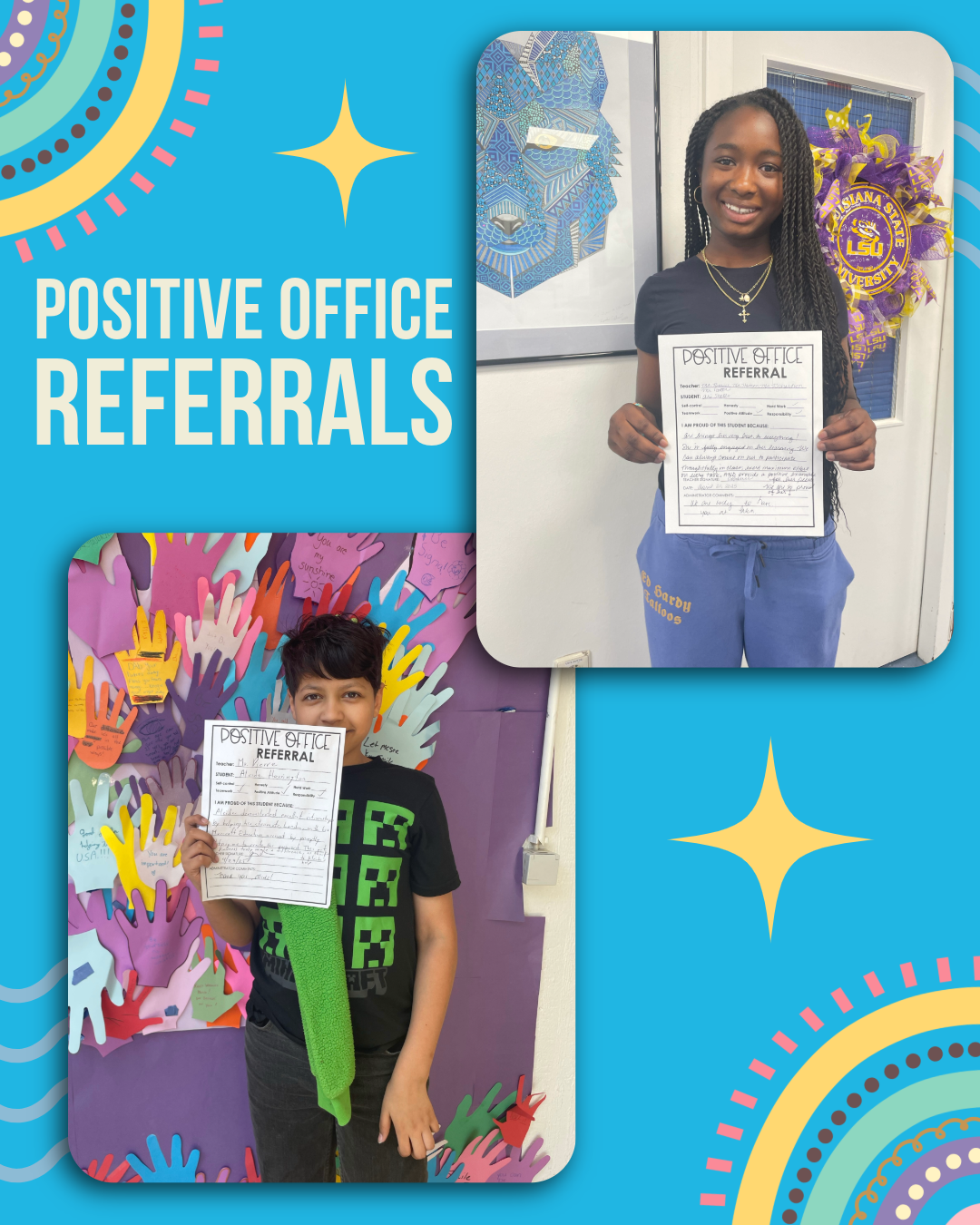 Students with Positive office referral awards