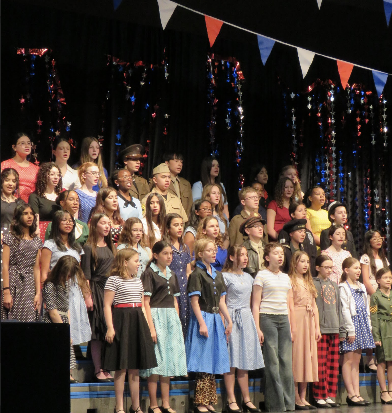 Choir students performing at spring 2025 concert