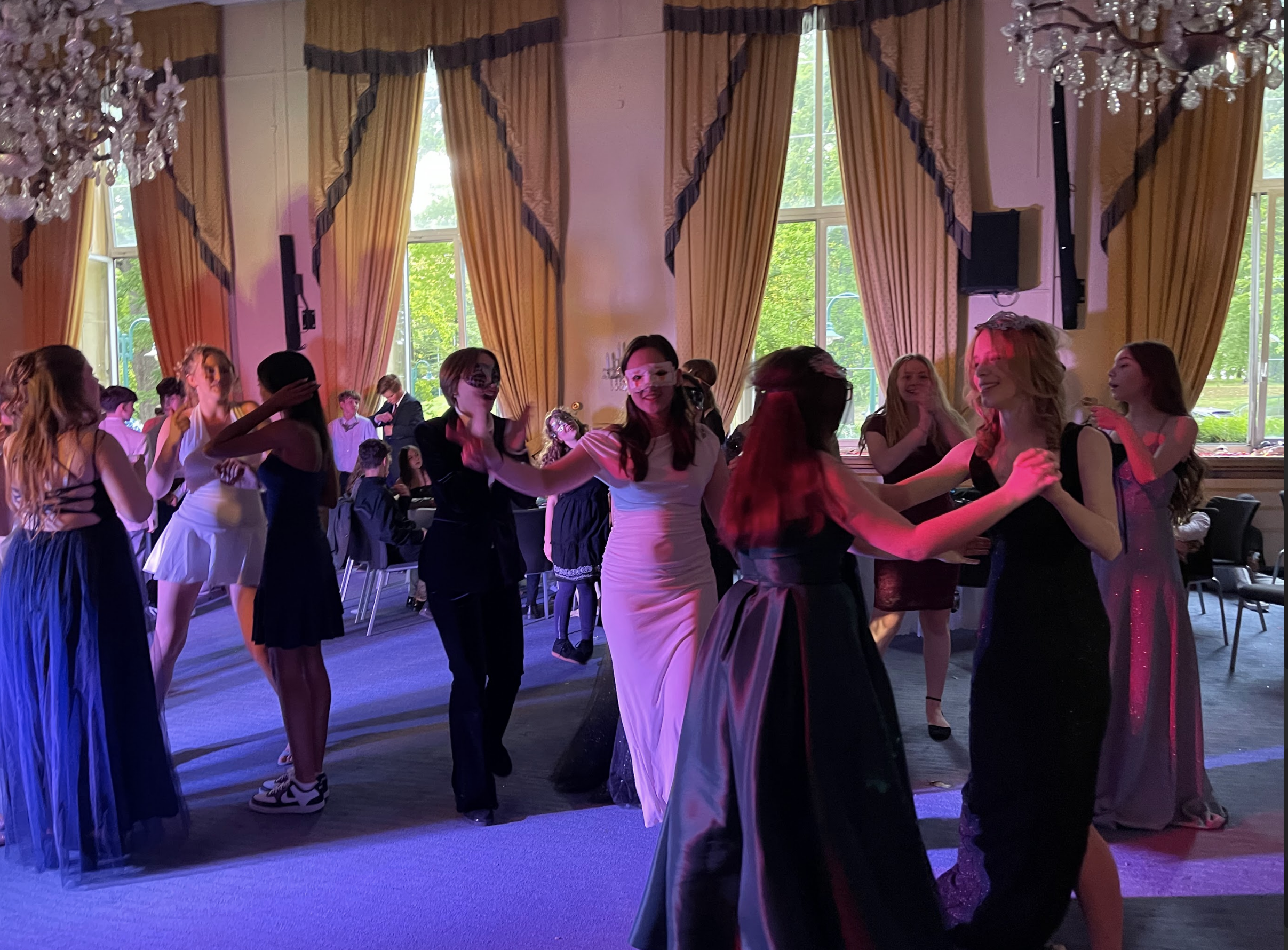 Students at school dance